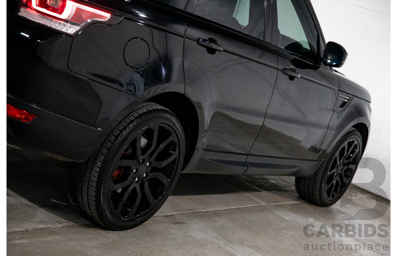 04/2018 Land Rover Range Rover Sport TDV6 SE (190kW AWD) LW MY18 4d Wagon Santorini Black Metallic Turbo Diesel V6 3.0L