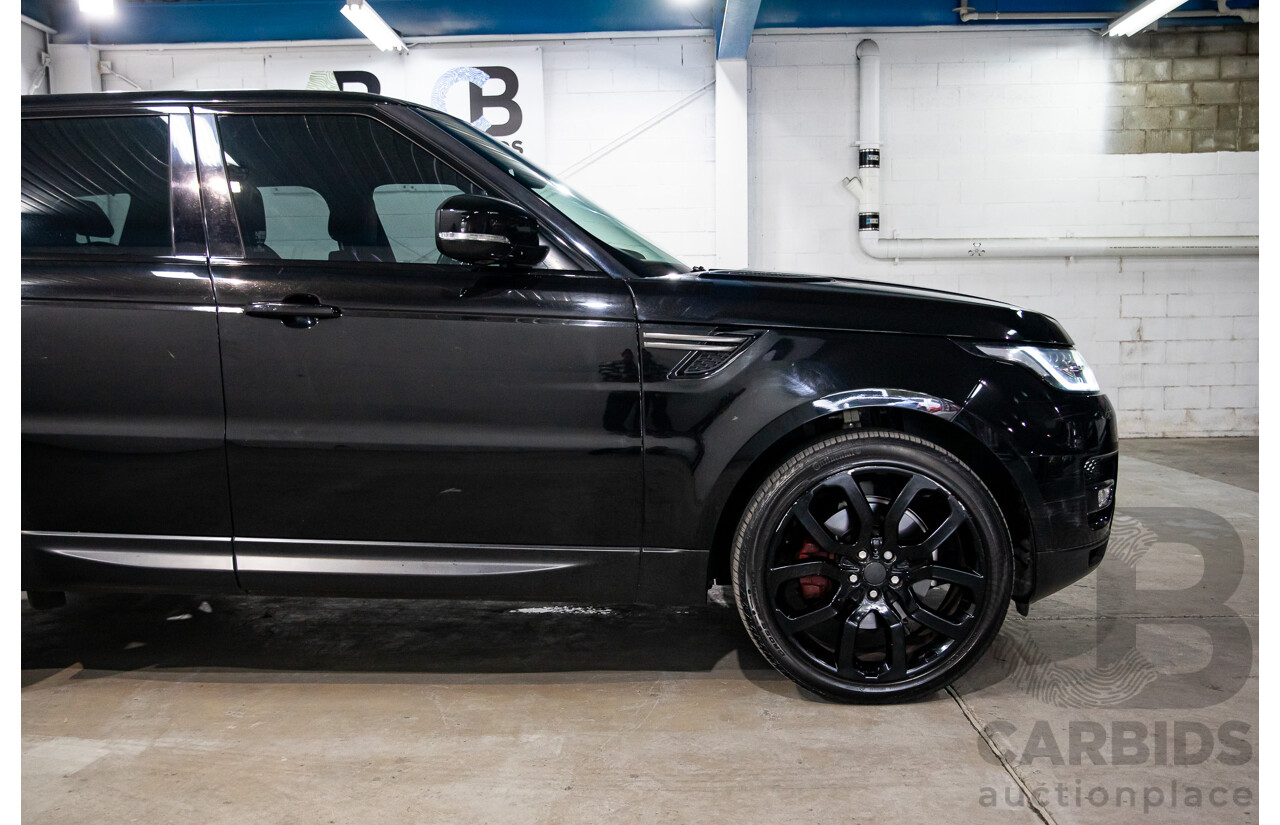 04/2018 Land Rover Range Rover Sport TDV6 SE (190kW AWD) LW MY18 4d Wagon Santorini Black Metallic Turbo Diesel V6 3.0L