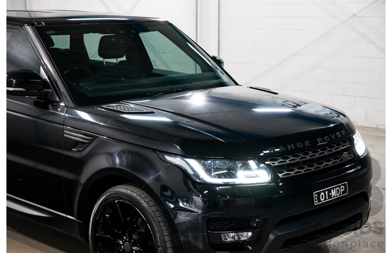 04/2018 Land Rover Range Rover Sport TDV6 SE (190kW AWD) LW MY18 4d Wagon Santorini Black Metallic Turbo Diesel V6 3.0L