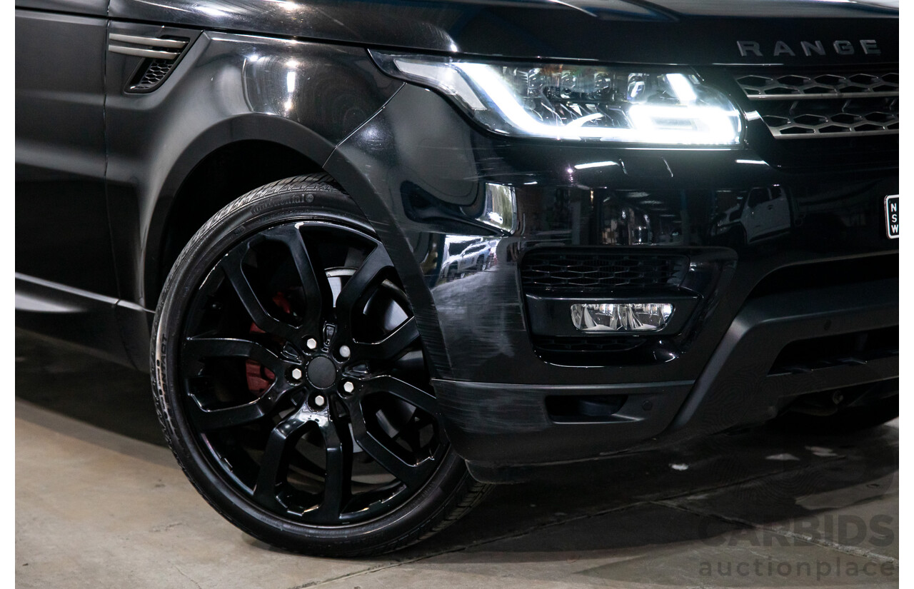04/2018 Land Rover Range Rover Sport TDV6 SE (190kW AWD) LW MY18 4d Wagon Santorini Black Metallic Turbo Diesel V6 3.0L