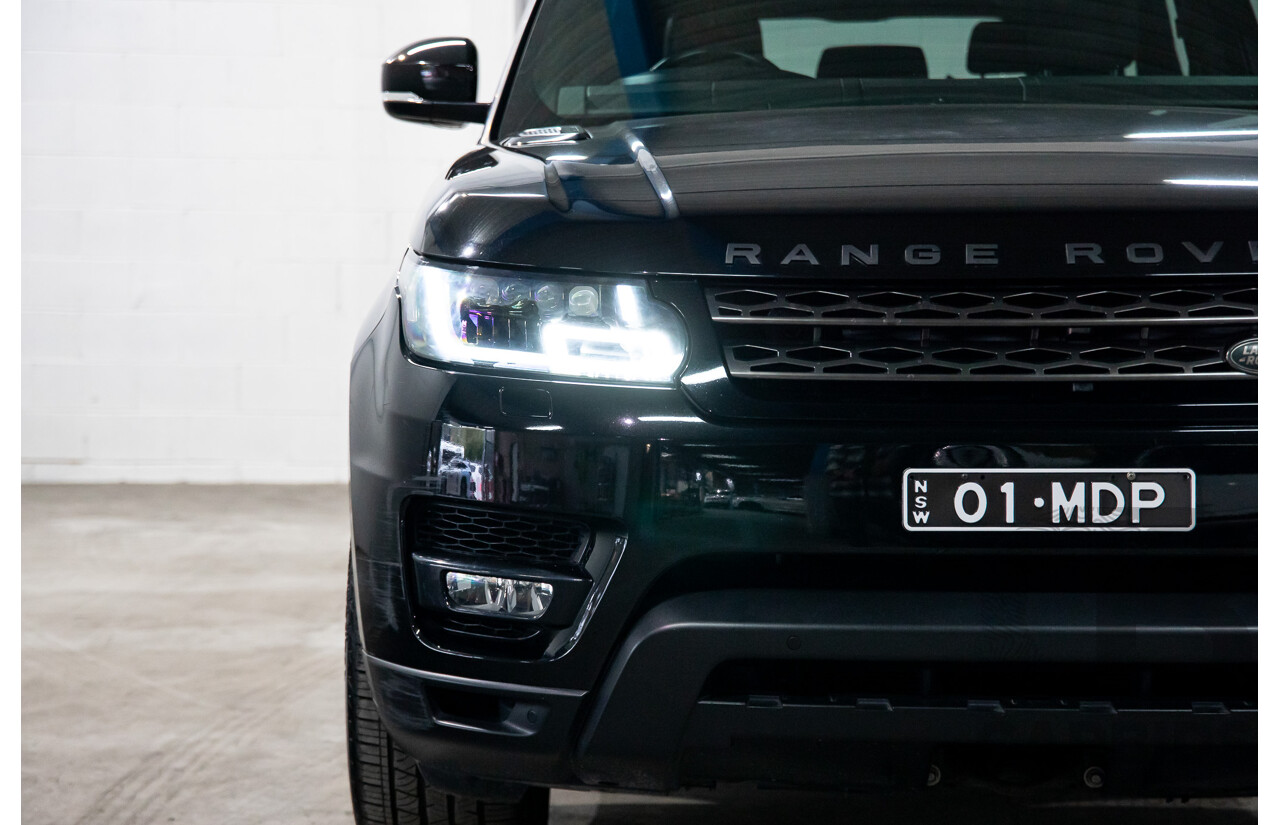 04/2018 Land Rover Range Rover Sport TDV6 SE (190kW AWD) LW MY18 4d Wagon Santorini Black Metallic Turbo Diesel V6 3.0L