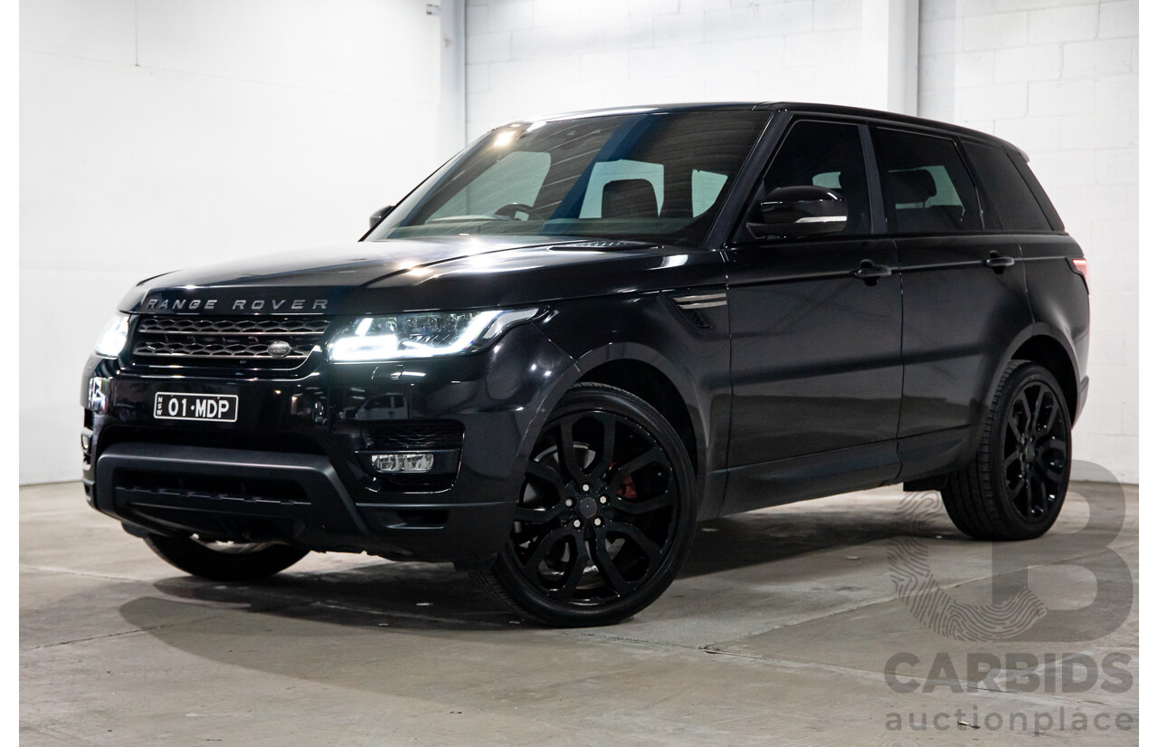 04/2018 Land Rover Range Rover Sport TDV6 SE (190kW AWD) LW MY18 4d Wagon Santorini Black Metallic Turbo Diesel V6 3.0L