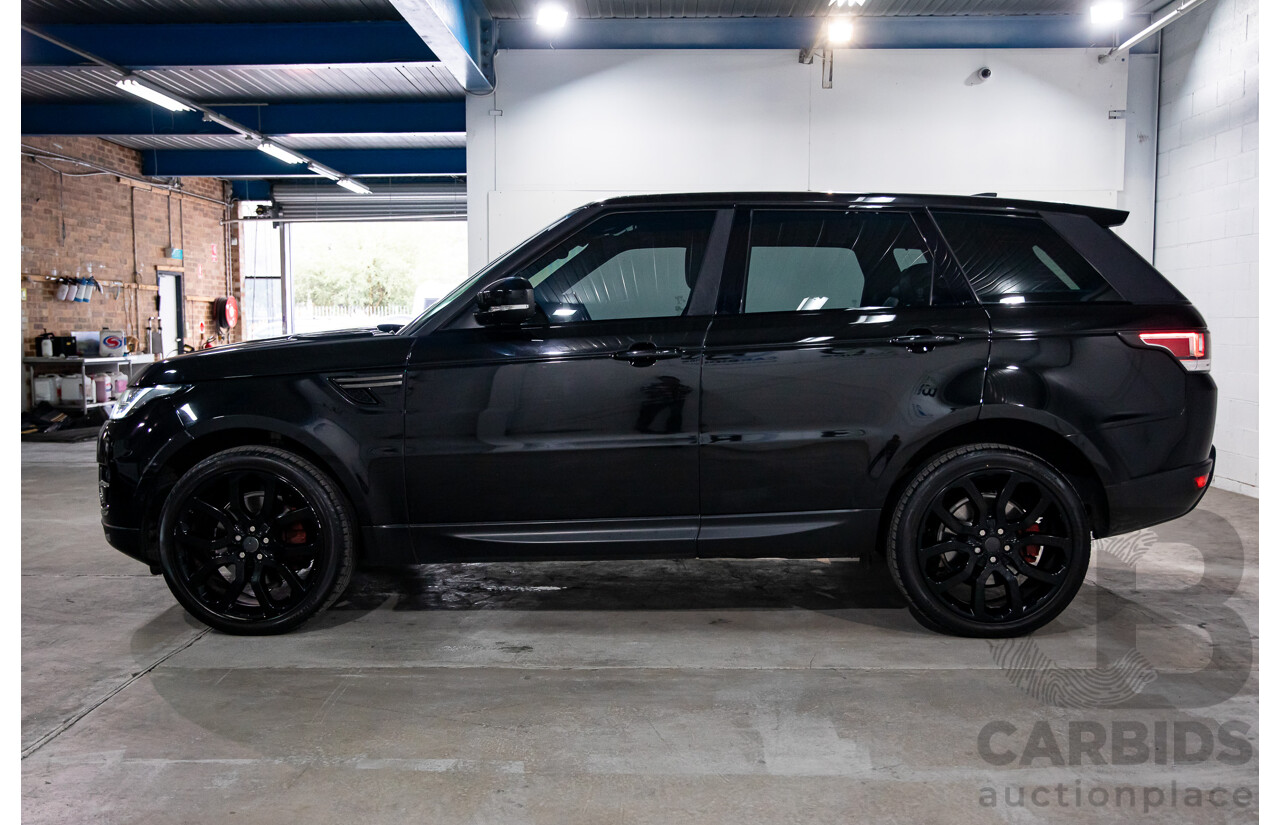 04/2018 Land Rover Range Rover Sport TDV6 SE (190kW AWD) LW MY18 4d Wagon Santorini Black Metallic Turbo Diesel V6 3.0L