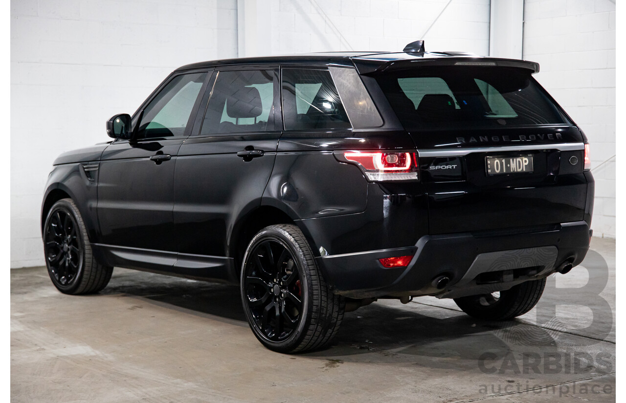 04/2018 Land Rover Range Rover Sport TDV6 SE (190kW AWD) LW MY18 4d Wagon Santorini Black Metallic Turbo Diesel V6 3.0L