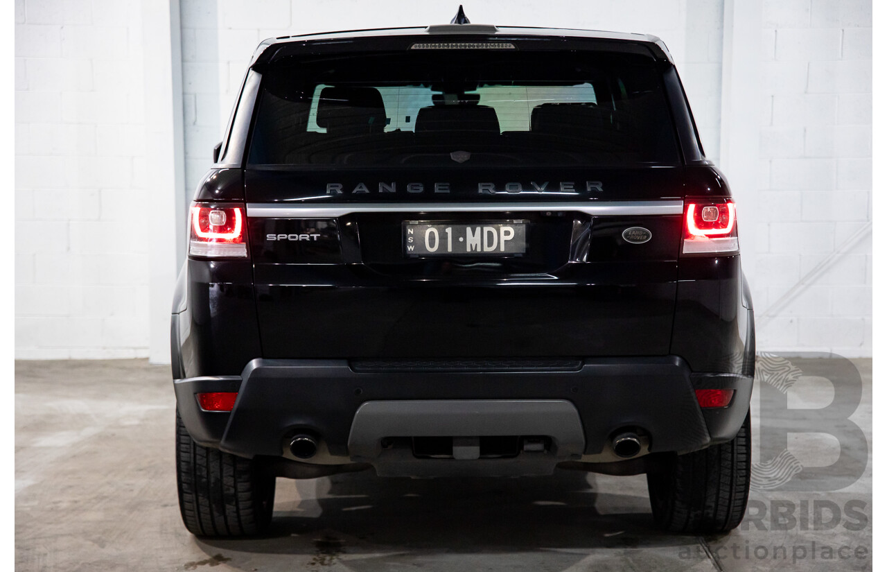04/2018 Land Rover Range Rover Sport TDV6 SE (190kW AWD) LW MY18 4d Wagon Santorini Black Metallic Turbo Diesel V6 3.0L
