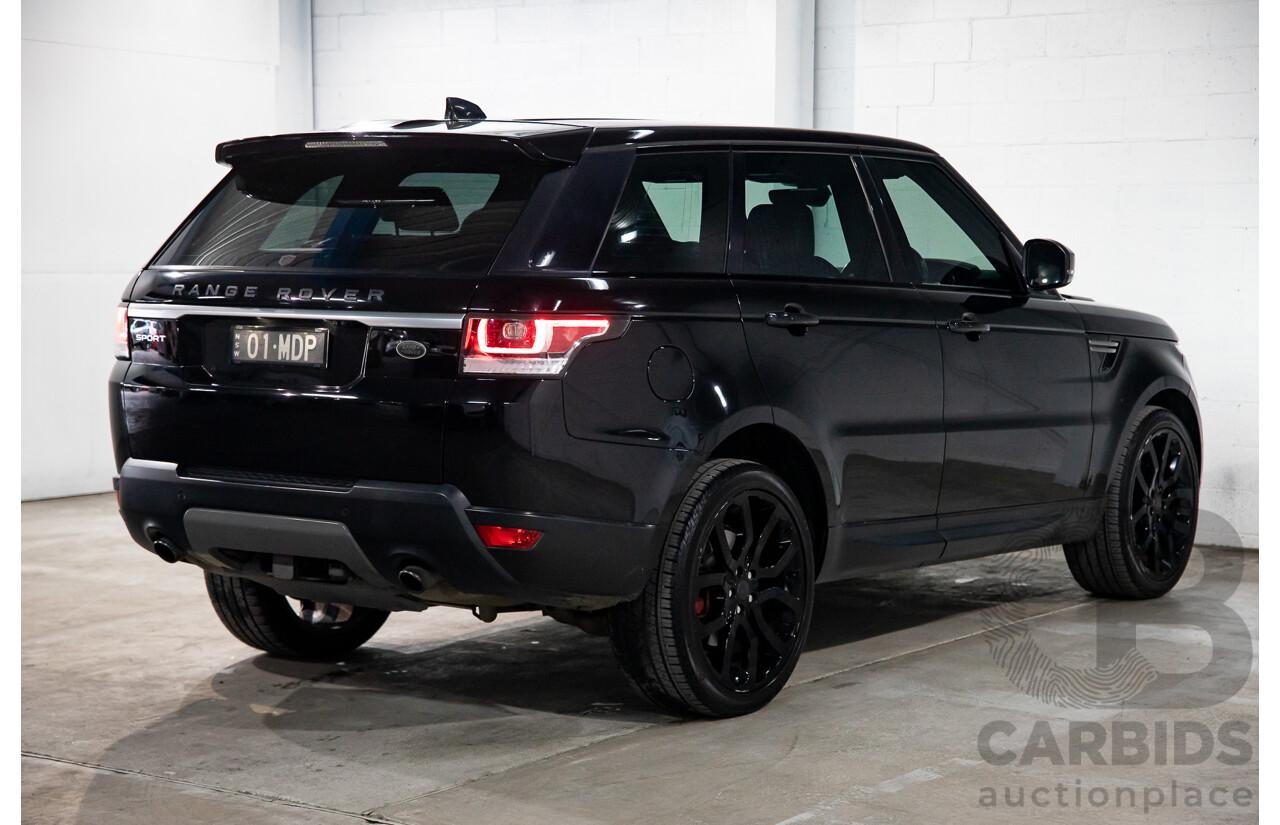 04/2018 Land Rover Range Rover Sport TDV6 SE (190kW AWD) LW MY18 4d Wagon Santorini Black Metallic Turbo Diesel V6 3.0L