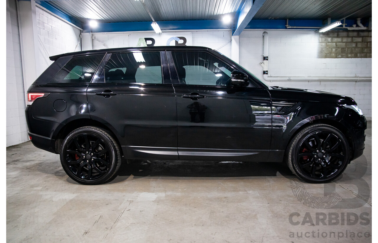 04/2018 Land Rover Range Rover Sport TDV6 SE (190kW AWD) LW MY18 4d Wagon Santorini Black Metallic Turbo Diesel V6 3.0L