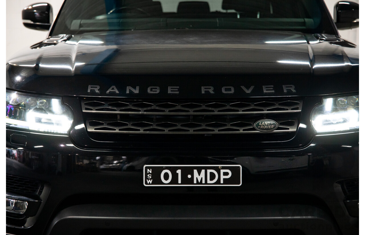 04/2018 Land Rover Range Rover Sport TDV6 SE (190kW AWD) LW MY18 4d Wagon Santorini Black Metallic Turbo Diesel V6 3.0L