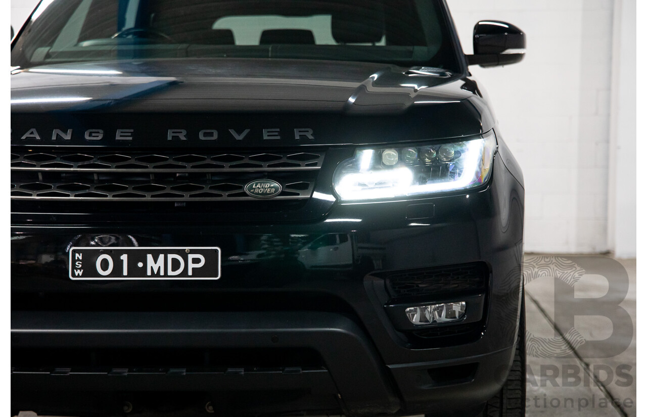04/2018 Land Rover Range Rover Sport TDV6 SE (190kW AWD) LW MY18 4d Wagon Santorini Black Metallic Turbo Diesel V6 3.0L