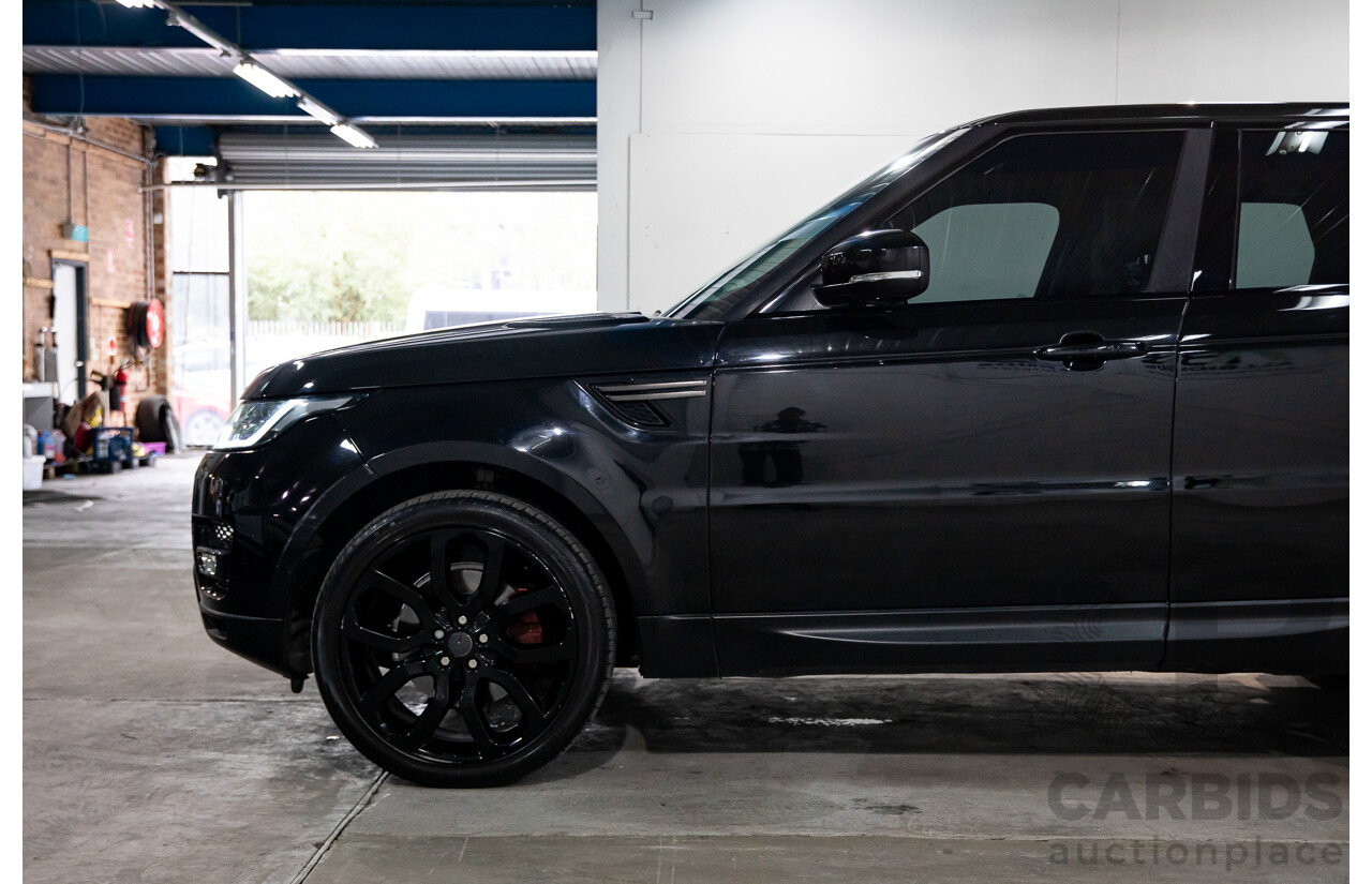 04/2018 Land Rover Range Rover Sport TDV6 SE (190kW AWD) LW MY18 4d Wagon Santorini Black Metallic Turbo Diesel V6 3.0L