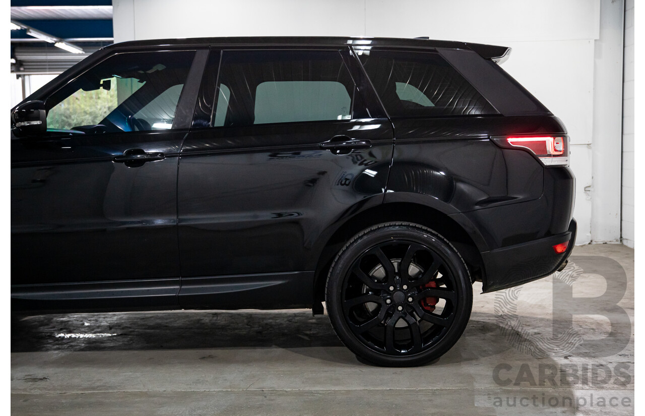 04/2018 Land Rover Range Rover Sport TDV6 SE (190kW AWD) LW MY18 4d Wagon Santorini Black Metallic Turbo Diesel V6 3.0L