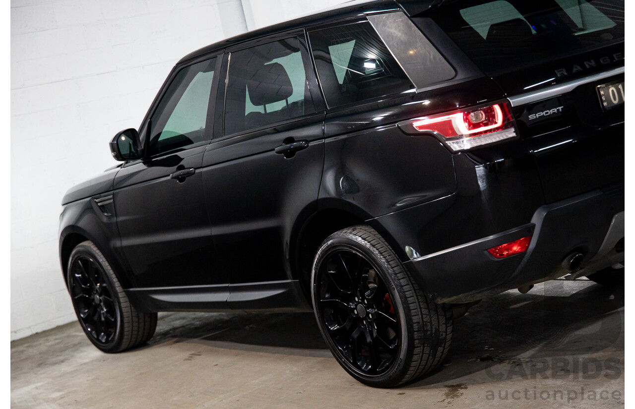 04/2018 Land Rover Range Rover Sport TDV6 SE (190kW AWD) LW MY18 4d Wagon Santorini Black Metallic Turbo Diesel V6 3.0L