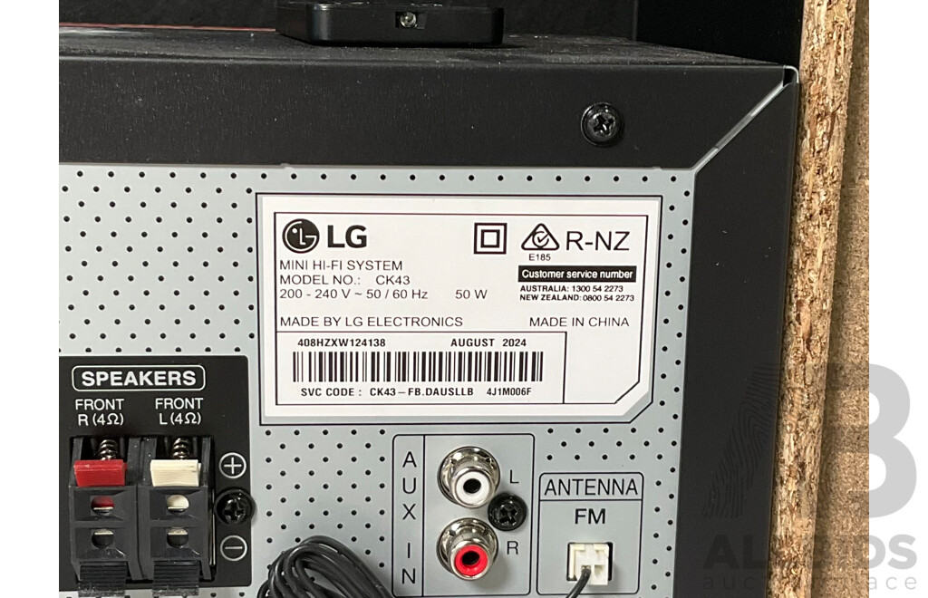 LG XBOOM CK43 300W Mini Hifi System with Speakers
