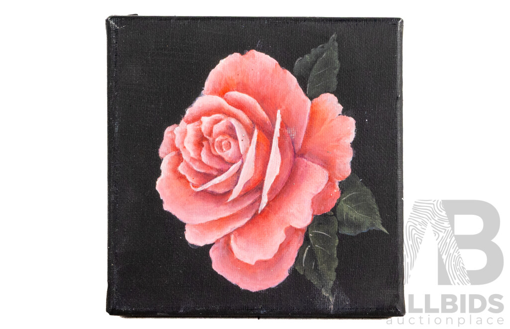 Jill O'Brien (20th Century, Australian), Lot of Nine Varied Flower, Angel and Other Themed Art on Canvas Panels & Ten Frog, Bird, Cartoon and Other on Wood Panels, Original Oils, 40H x 30W cm (largest) (19)