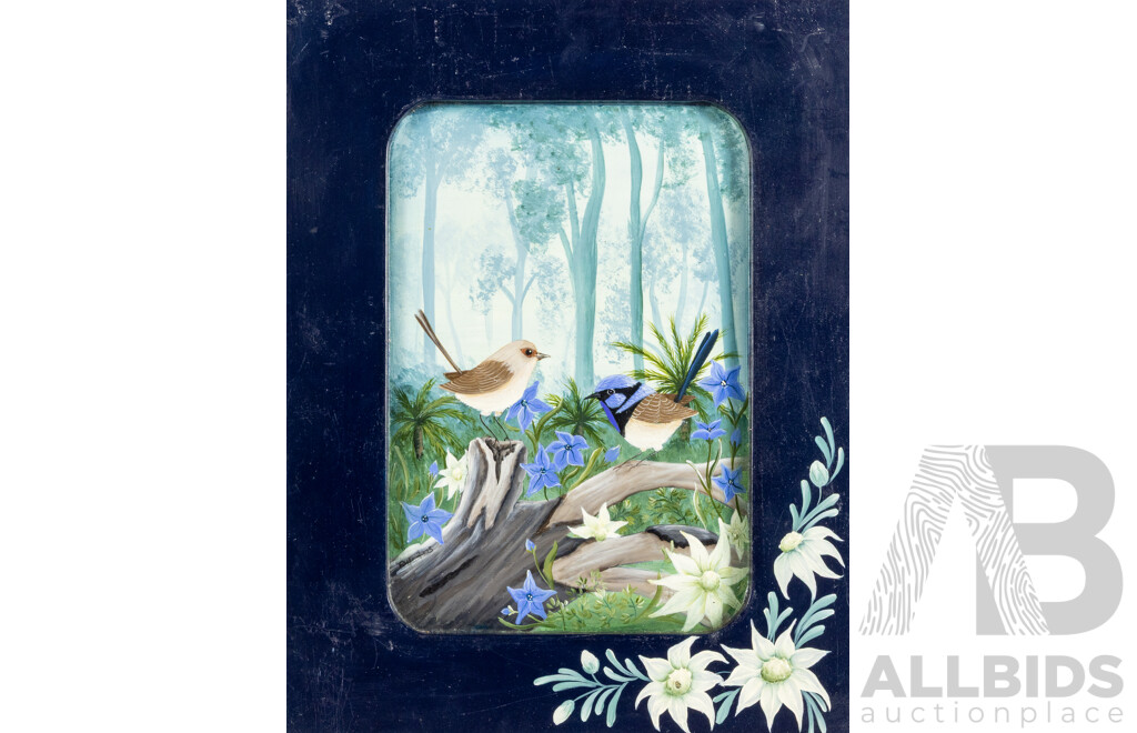 Jill O'Brien (20th Century, Australian), Lot of Nine Varied Flower, Angel and Other Themed Art on Canvas Panels & Ten Frog, Bird, Cartoon and Other on Wood Panels, Original Oils, 40H x 30W cm (largest) (19)