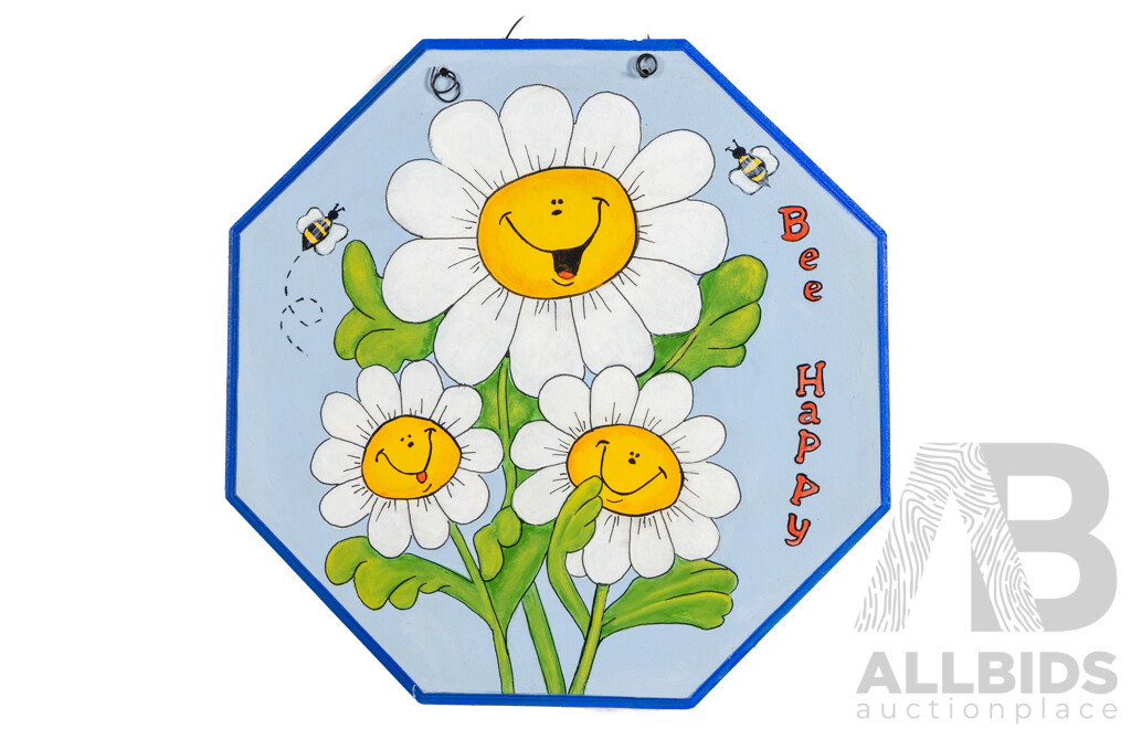 Jill O'Brien (20th Century, Australian), Lot of Nine Varied Flower, Angel and Other Themed Art on Canvas Panels & Ten Frog, Bird, Cartoon and Other on Wood Panels, Original Oils, 40H x 30W cm (largest) (19)