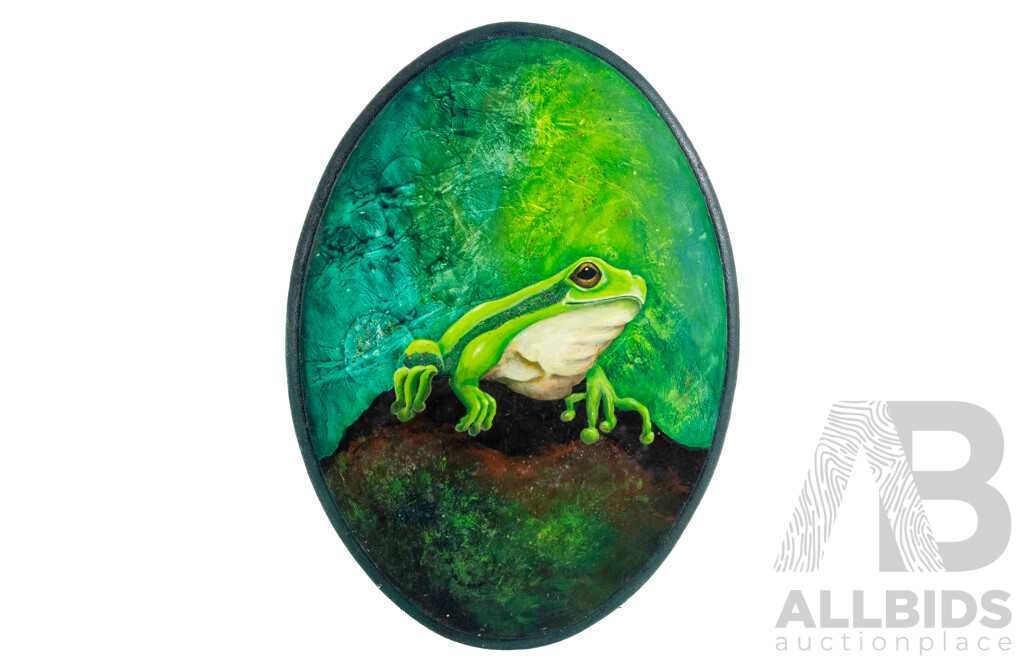 Jill O'Brien (20th Century, Australian), Lot of Nine Varied Flower, Angel and Other Themed Art on Canvas Panels & Ten Frog, Bird, Cartoon and Other on Wood Panels, Original Oils, 40H x 30W cm (largest) (19)