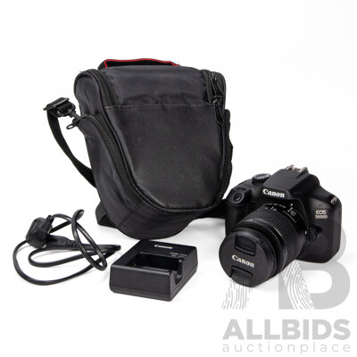 Cannon EOS 3000D Digital Camera with EFS 18-55mm Lens, Battery Charger and Protective Pouch