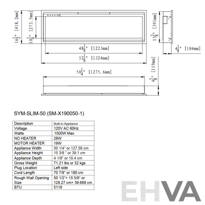 Remii WM-SLIM Smart Electric Fireplace (WM-SLIM-55)
