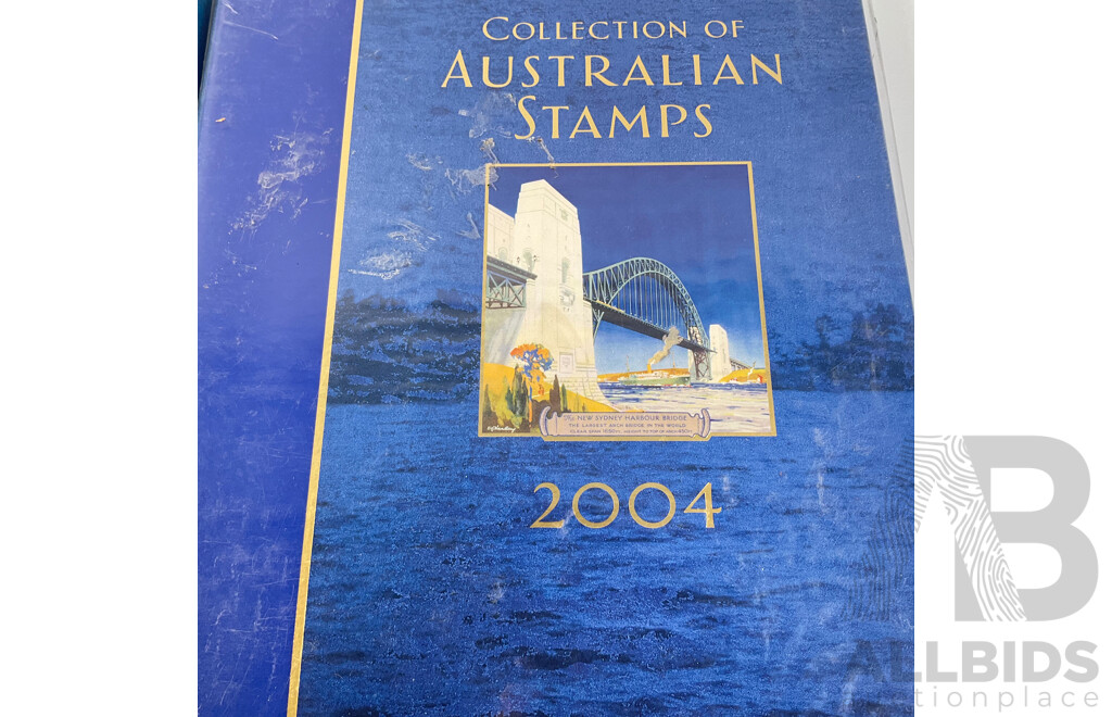 Two Australian Annual Stamp Albums, 2004 and 2005 Twenty Fifth Anniversary Addition - Face Value $117
