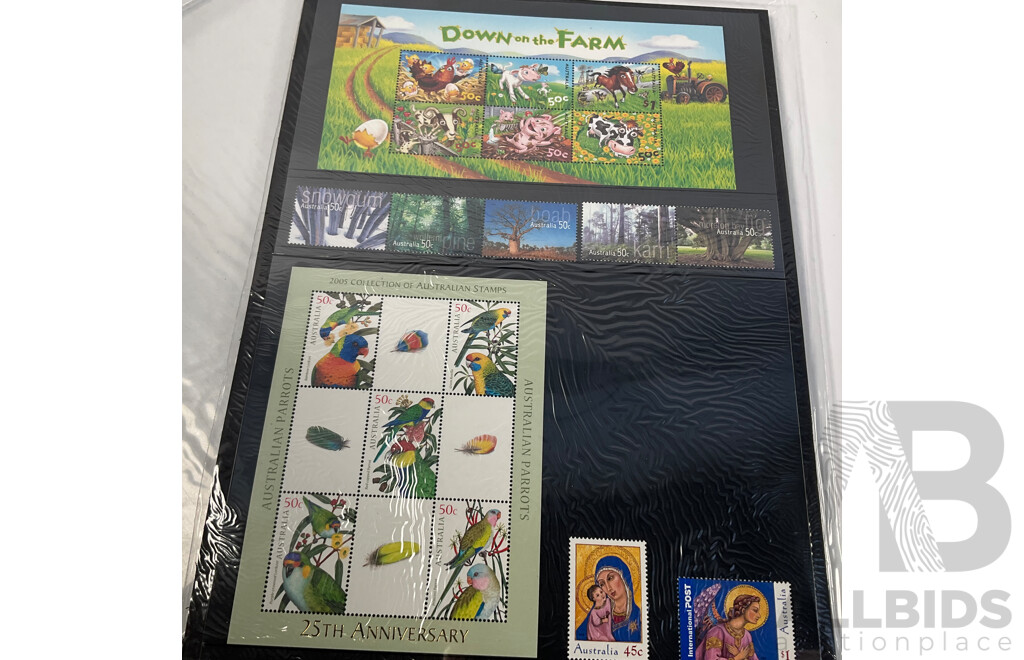 Two Australian Annual Stamp Albums, 2004 and 2005 Twenty Fifth Anniversary Addition - Face Value $117