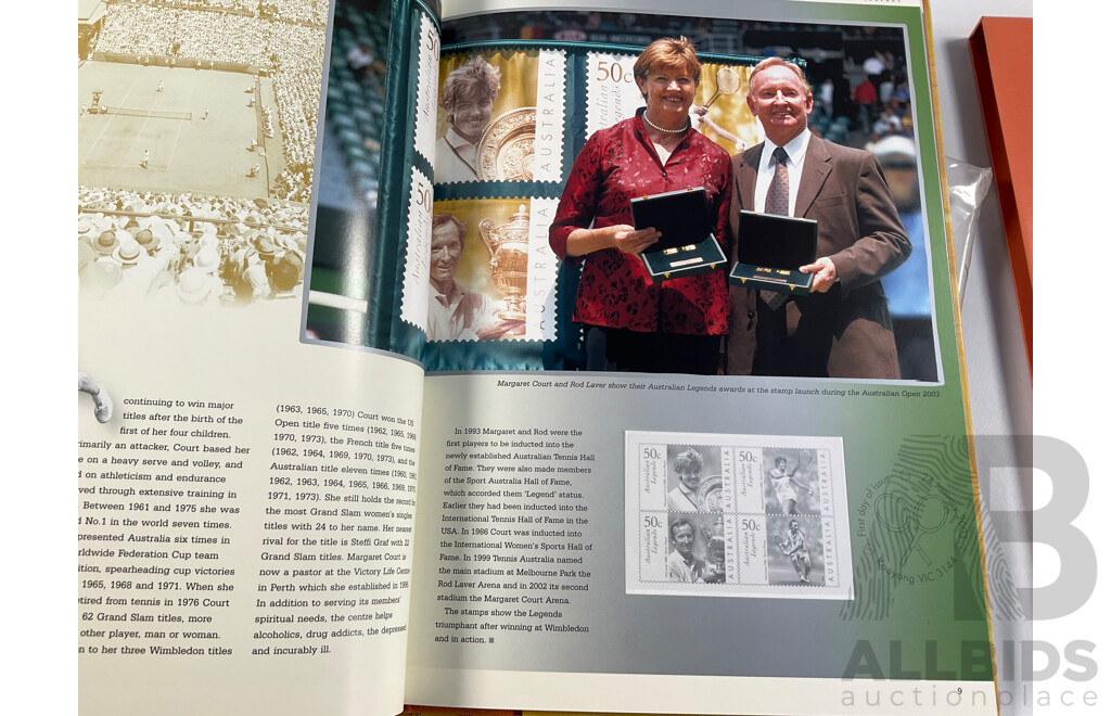 Three Australian Deluxe Edition Annual Stamp Albums Including 2001, 2002, 2003 - Face Value $156