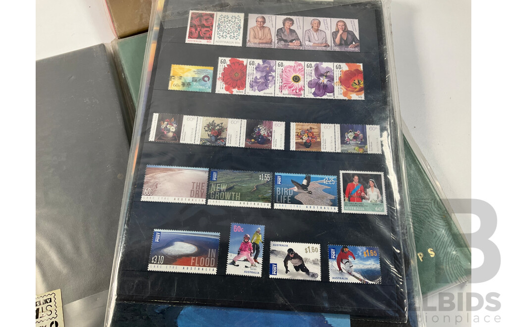 Four Australian Annual Stamp Albums Including 1988, 1989, 2006, 2011- Fave Value $229