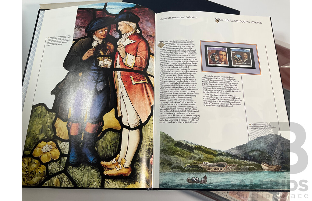 Three Australian Annual Stamp Albums Including 1986, 1987, 1990 - Face Value $102