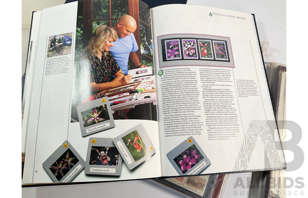 Three Australian Annual Stamp Albums Including 1986, 1987, 1990 - Face Value $102