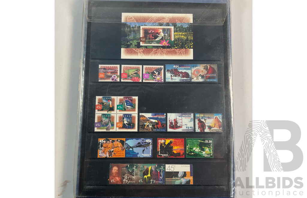 Three Australian Annual Stamp Albums, Deluxe Editions Including 1995, 1996, 1997 - Face Value $134