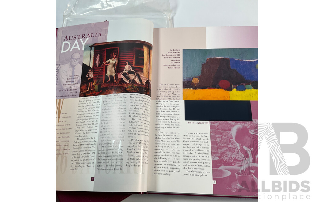 Three Australian Annual Stamp Albums, Deluxe Editions Including 1995, 1996, 1997 - Face Value $134