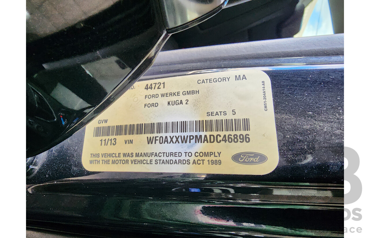 11/2013 Ford Kuga Titanium (awd) TF 4d Wagon Black 2.0L