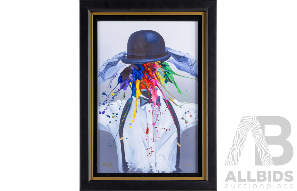 Kre8 [aka Kevin Vigil], (20th Century, German-Born American, 1980-), Dapper Dan, Original Signed & Editioned Dye Sublimation Giclee, 59H x 43W cm (frame)