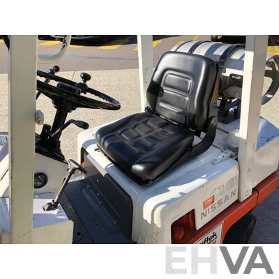 Nissan F01A18U LPG/Petrol Engine Powered Counterbalance Forklift