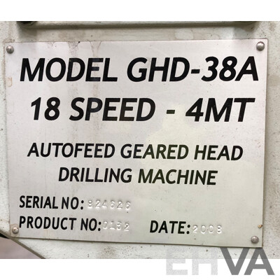 Hafco Metalmaster Industrial 4MT Geared Head Drilling Machine - GHD-38A