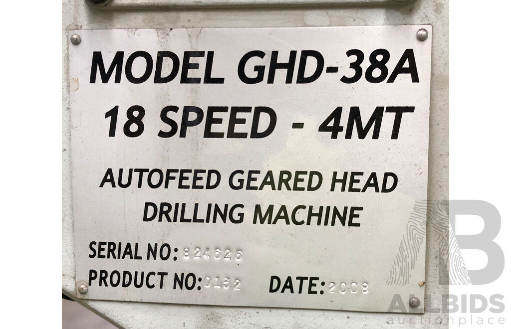 Hafco Metalmaster Industrial 4MT Geared Head Drilling Machine - GHD-38A