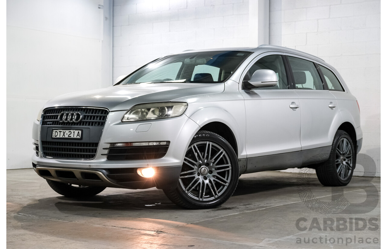 6/2007 Audi Q7 3.0 TDI Quattro 4d Wagon Silver Turbo Diesel V6 3.0L