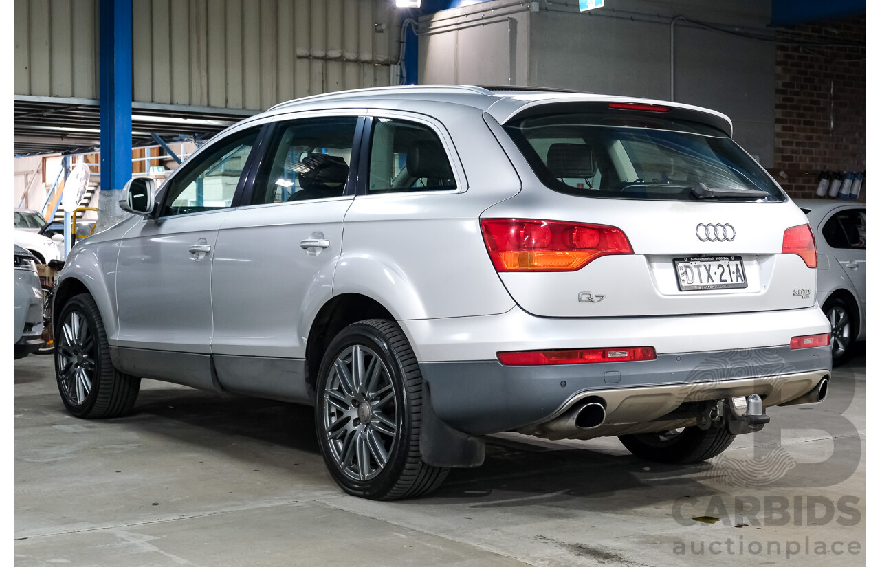 6/2007 Audi Q7 3.0 TDI Quattro 4d Wagon Silver Turbo Diesel V6 3.0L