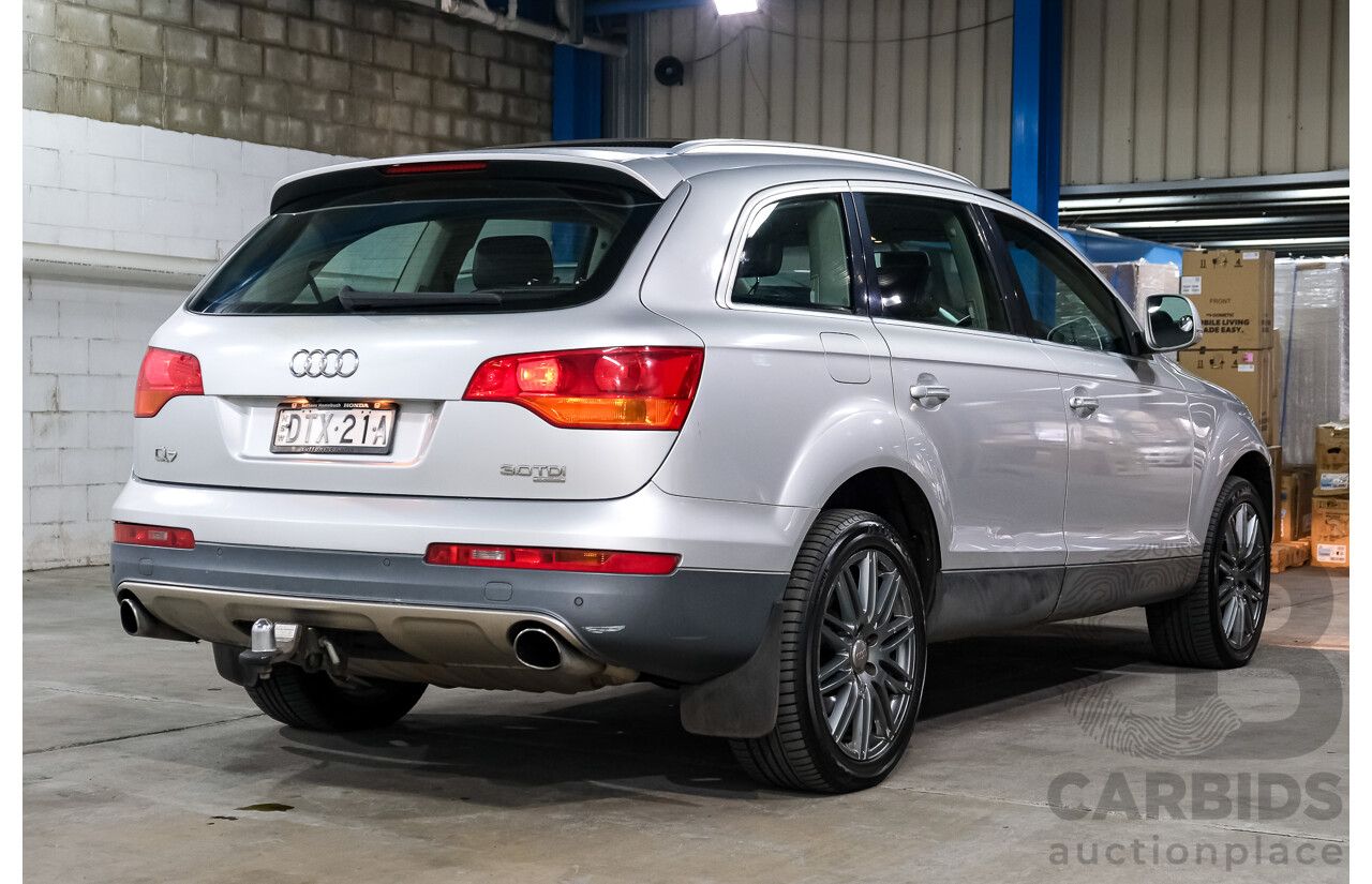 6/2007 Audi Q7 3.0 TDI Quattro 4d Wagon Silver Turbo Diesel V6 3.0L
