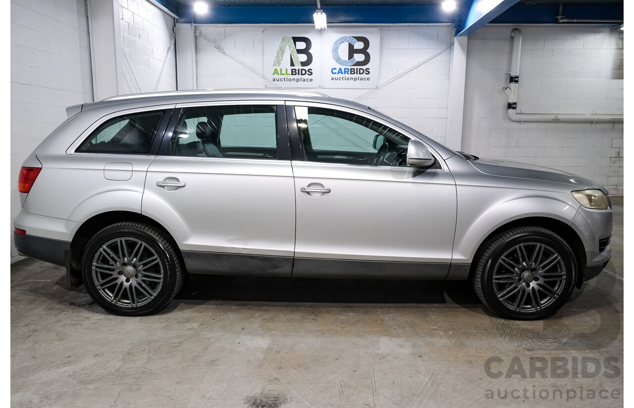 6/2007 Audi Q7 3.0 TDI Quattro 4d Wagon Silver Turbo Diesel V6 3.0L
