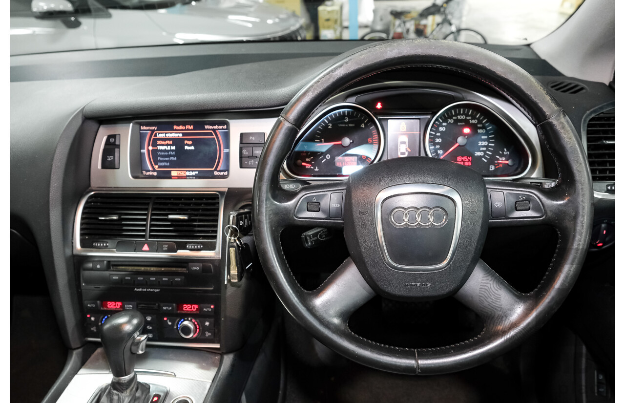 6/2007 Audi Q7 3.0 TDI Quattro 4d Wagon Silver Turbo Diesel V6 3.0L