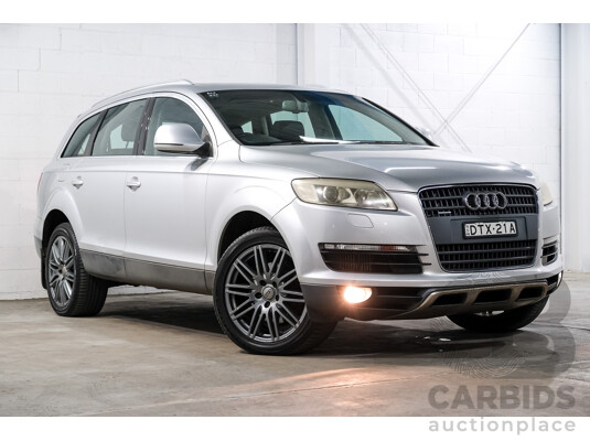 6/2007 Audi Q7 3.0 TDI Quattro 4d Wagon Silver Turbo Diesel V6 3.0L