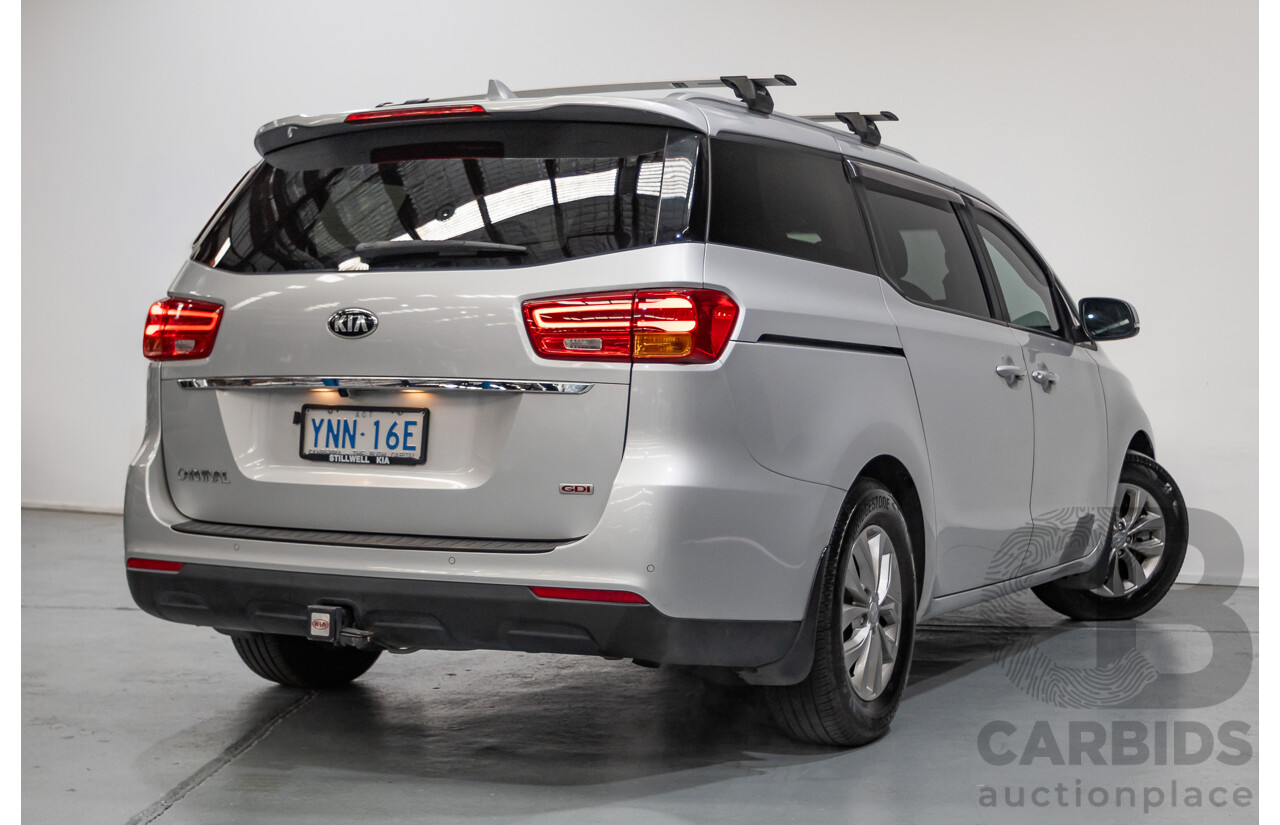 08/2018 Kia Carnival Si YP MY18 4D Wagon Silky Silver Metallic 3.3L - 8 Seats