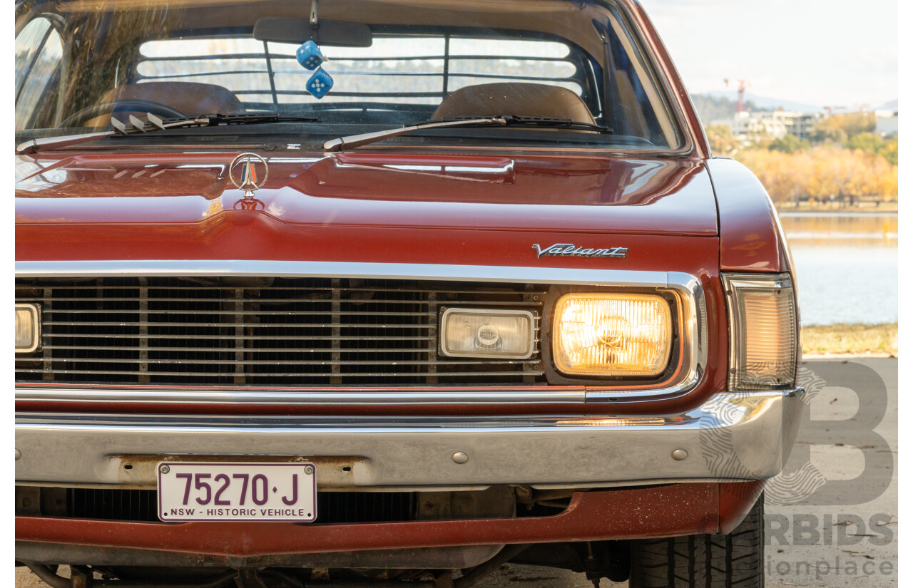 11/1972 Chrysler Valiant VH Charger 770 2d Coupe Russet Metallic 4.3L