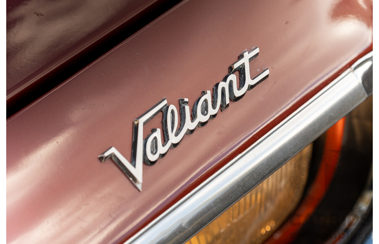 11/1972 Chrysler Valiant VH Charger 770 2d Coupe Russet Metallic 4.3L
