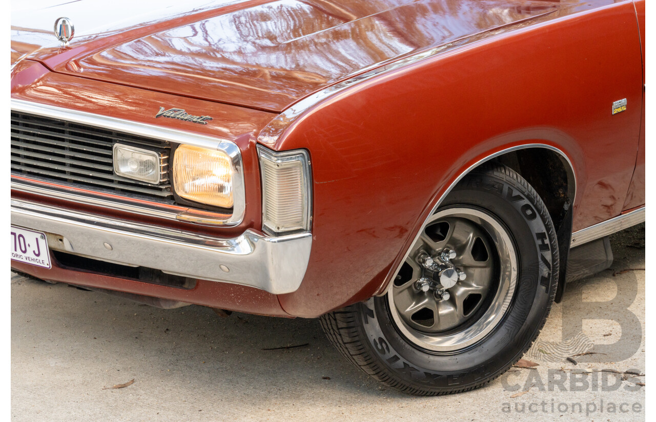 11/1972 Chrysler Valiant VH Charger 770 2d Coupe Russet Metallic 4.3L