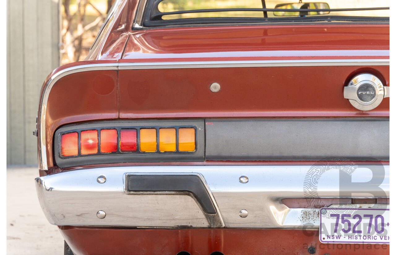 11/1972 Chrysler Valiant VH Charger 770 2d Coupe Russet Metallic 4.3L