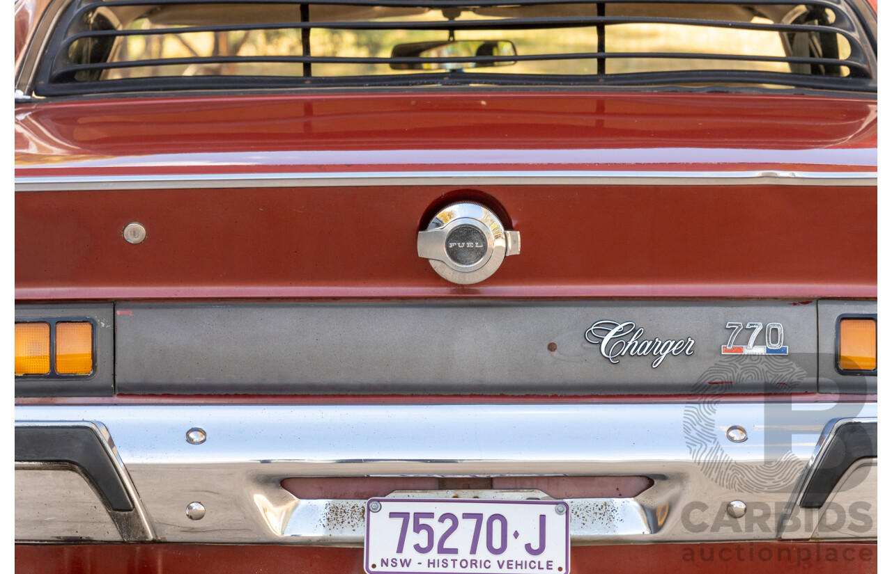11/1972 Chrysler Valiant VH Charger 770 2d Coupe Russet Metallic 4.3L