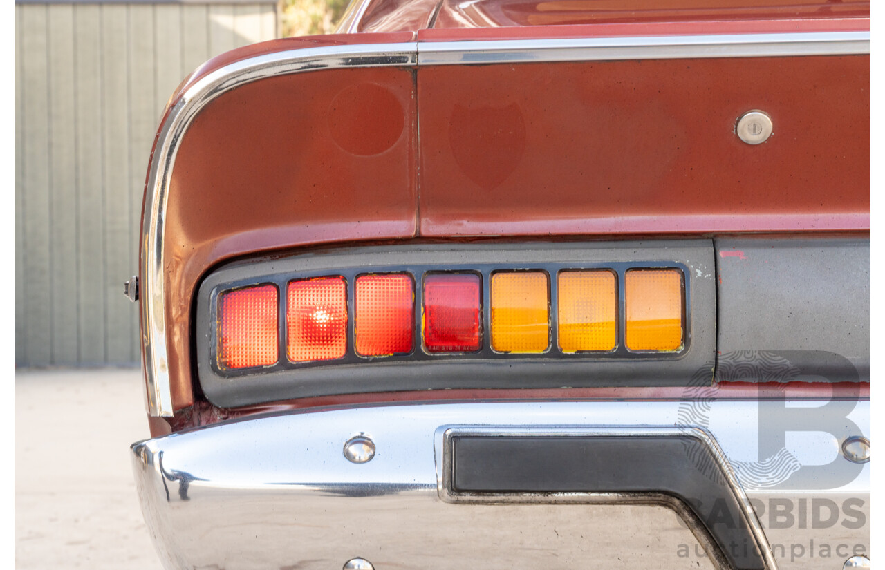 11/1972 Chrysler Valiant VH Charger 770 2d Coupe Russet Metallic 4.3L
