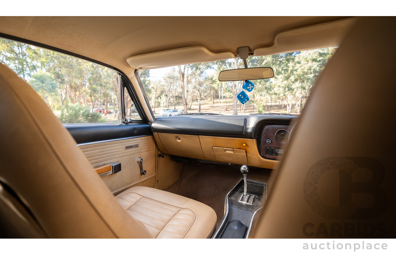 11/1972 Chrysler Valiant VH Charger 770 2d Coupe Russet Metallic 4.3L
